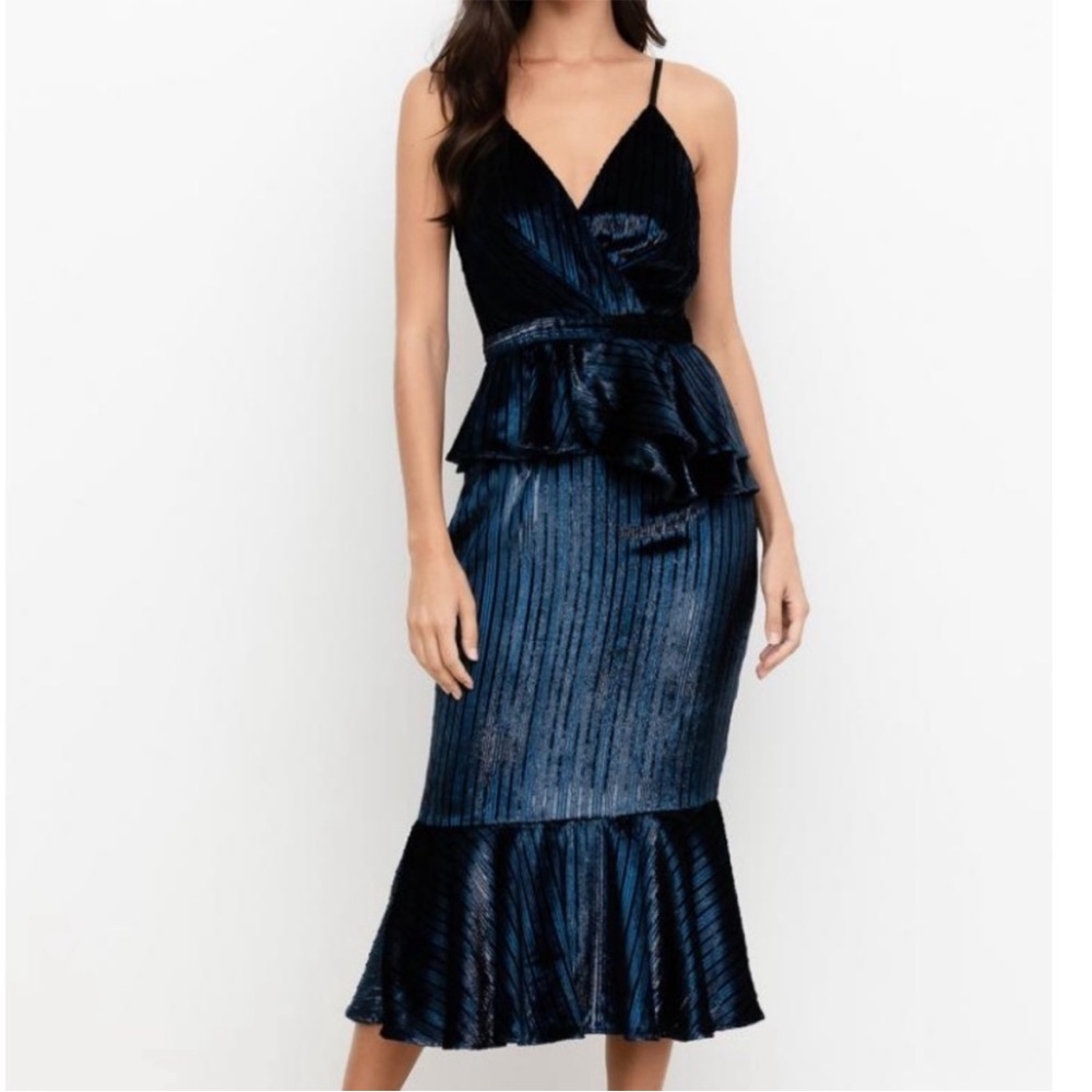 YUMI KIM DYNASTY VELVET DRESS MIDNIGHT TWINKLE